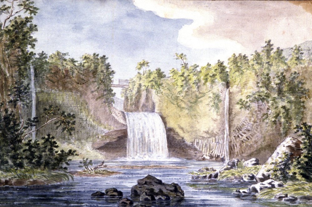 Rotswaterval op Réunion door Jean-Joseph Patu de Rosemont