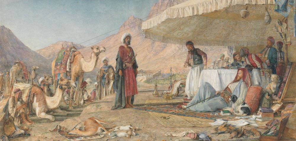 Een Frankisch kamp in de woestijn van de berg Sinaï. 1842 door John Frederick Lewis