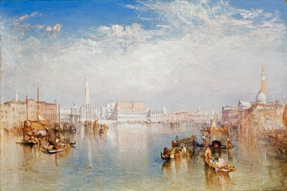 Gezicht op Venetië: het Dogenpaleis, de Dogana en een deel van San Giorgio, 1841 door Joseph Mallord William Turner