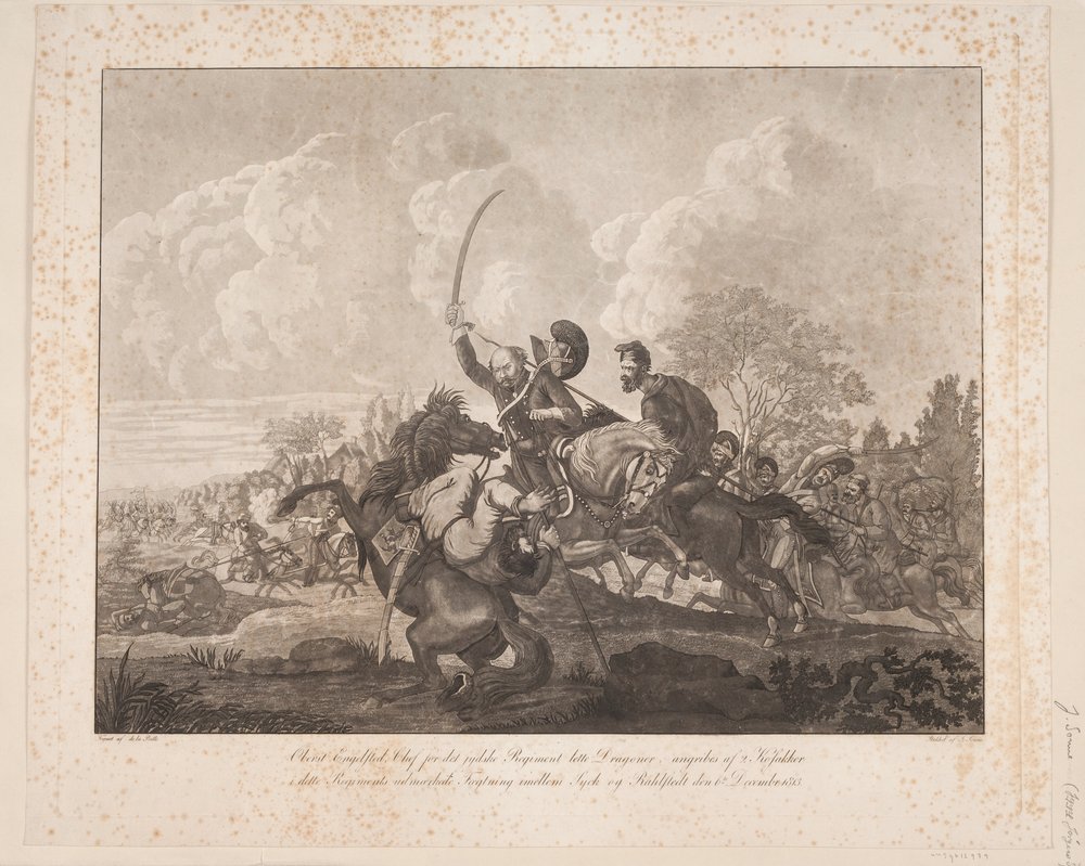 Kolonel Engelsted in de slag bij Rahlstedt, 1813 door Jørgen V. Sonne