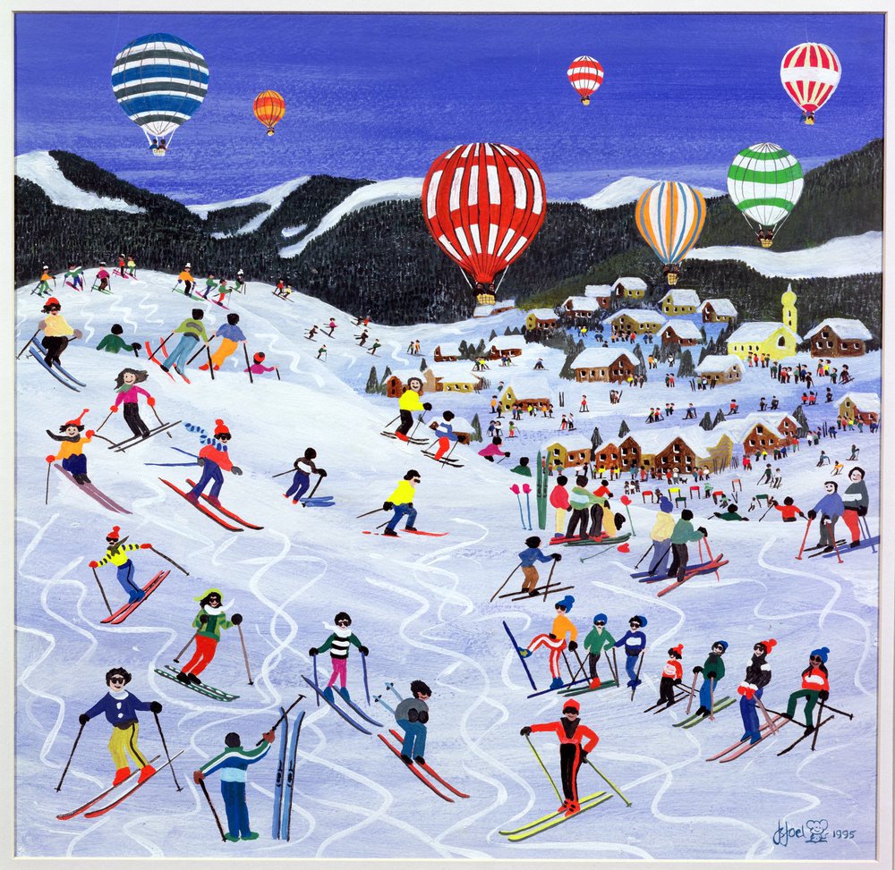 Ballonvaren over de piste, 1995 door Judy Joel