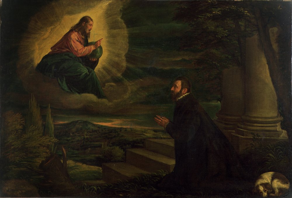 Christus Verschijnt aan een Edelman door Leandro da Ponte Bassano