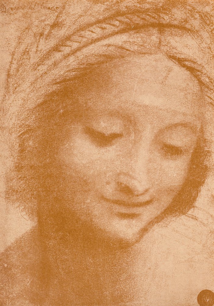 Hoofd van een Vrouw, ca. 15e eeuw, 1932 door Leonardo da Vinci