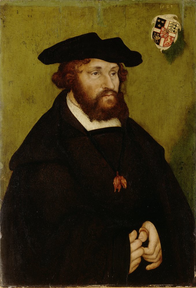 Portret van Koning Christiaan II van Denemarken (1481-1559) door Lucas the Elder Cranach