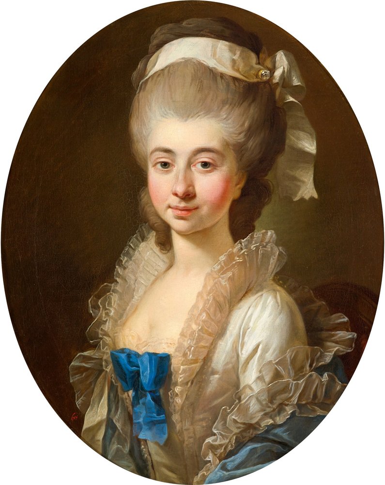 Pools: Portret van Urszula Maria Mniszech née Zamoyska. door Marcello Bacciarelli