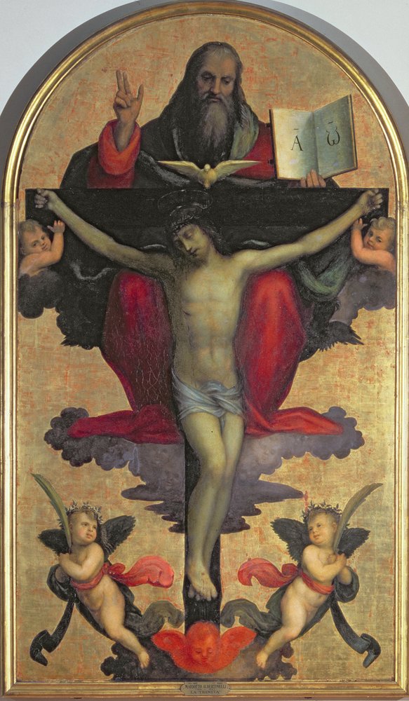 De Heilige Drie-eenheid door Mariotto Albertinelli