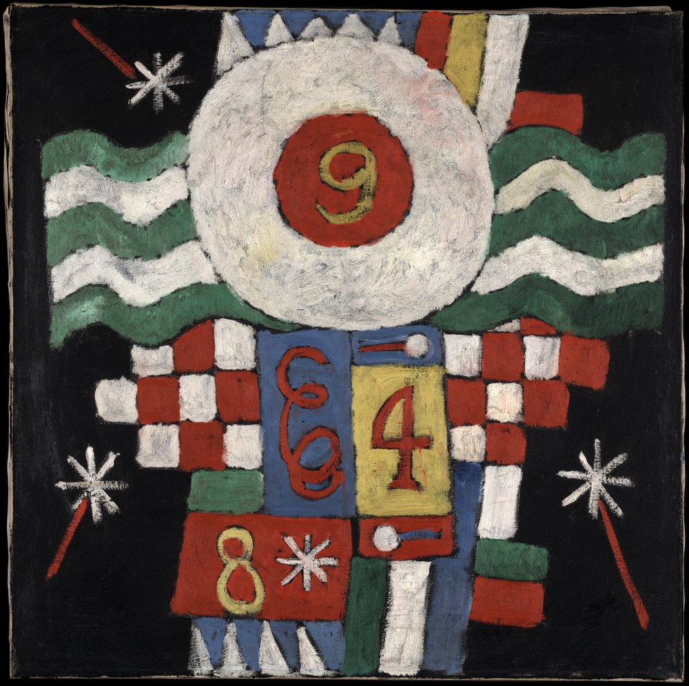 Verzameling van Nummers, Ontwerpen en Letters Gezien door Mij aan het Begin van de Oorlog in Berlijn door Marsden Hartley