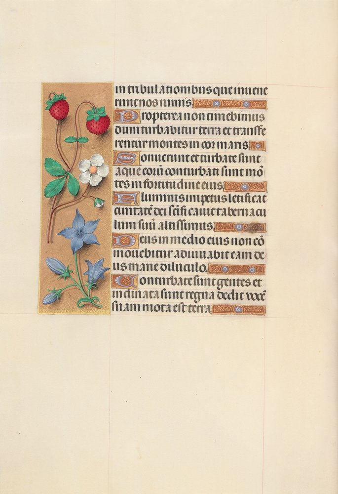 Getijdenboek van Koningin Isabella de Katholieke, Koningin van Spanje: Fol. 105v, ca. 1500 door Master of the First Prayerbook of Maximillian