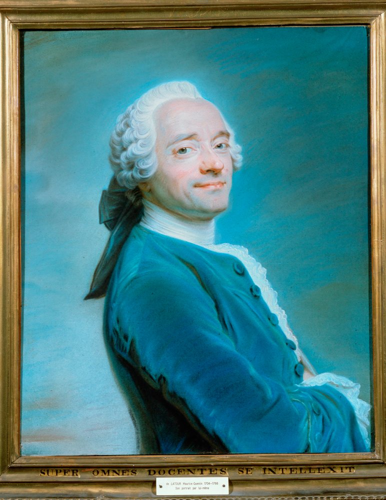 Zelfportret (schilderij op doek) door Maurice Quentin de la Tour