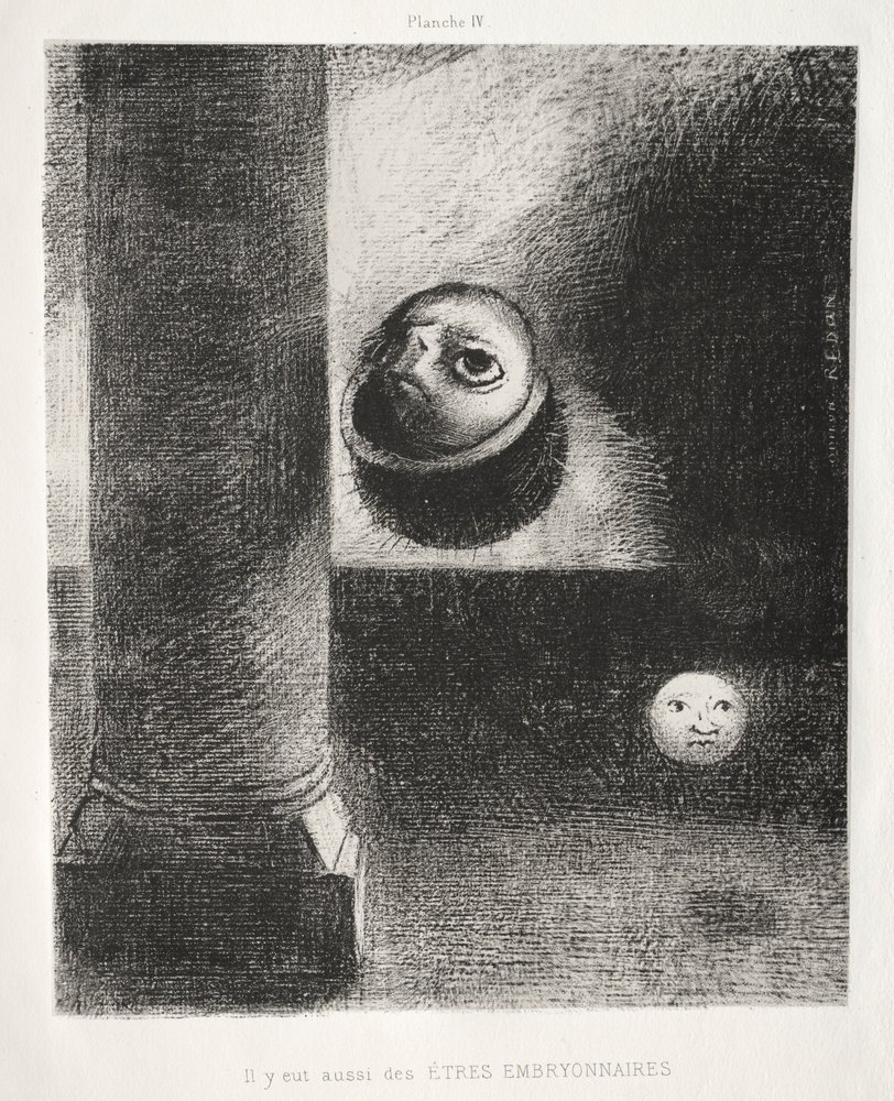 Hulde aan Goya: Er waren ook embryonale wezens door Odilon Redon