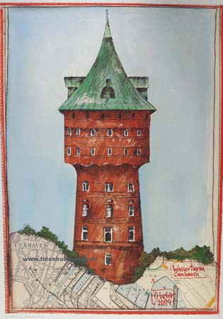 Watertoren van Cuxhaven door Ole West