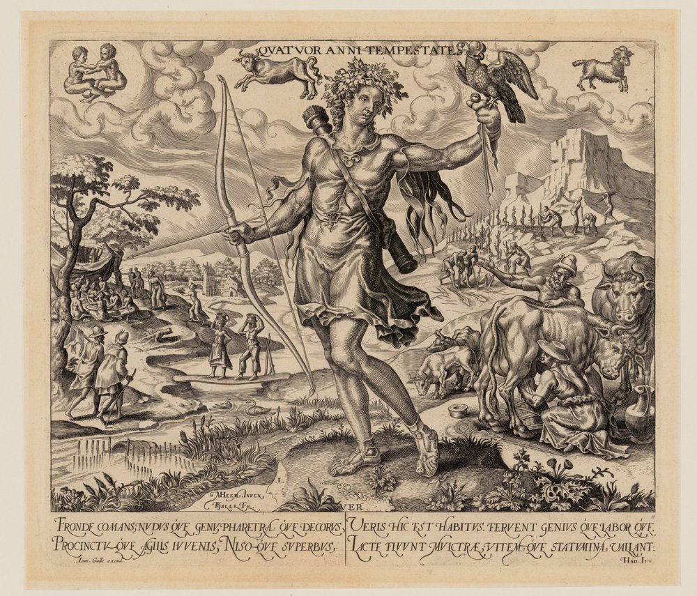 Lente, uit De vier seizoenen door Philips Galle