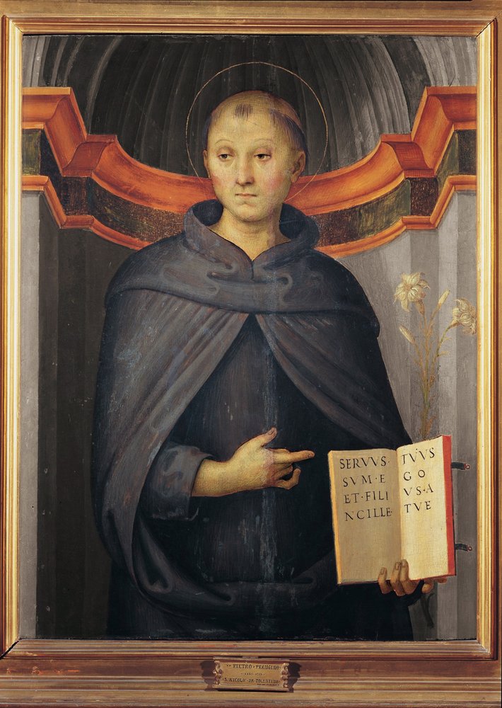 Nicolaas van Tolentino (1245-1305) door Pietro Perugino