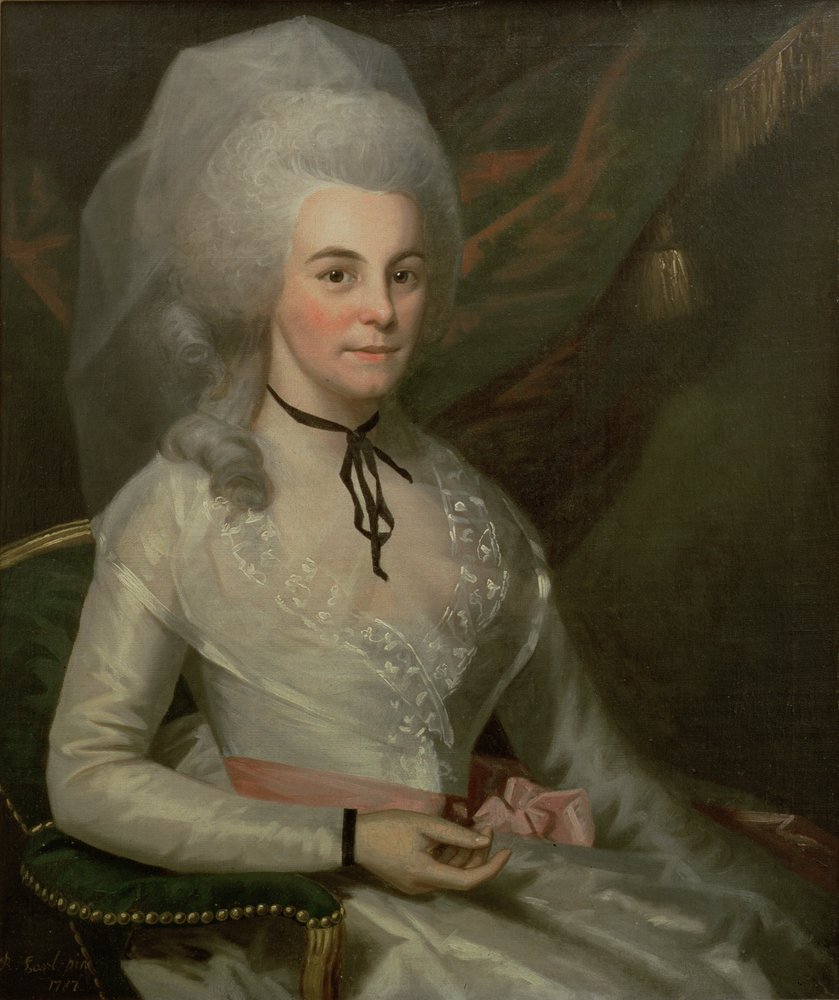 Portret van Elizabeth Schuyler Hamilton, echtgenote van Alexander Hamilton (1757-1804) door Ralph Earl or Earle
