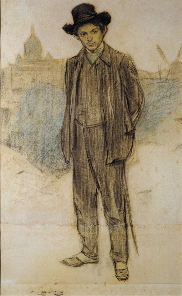 Portret van Pablo Picasso door Ramón Casas