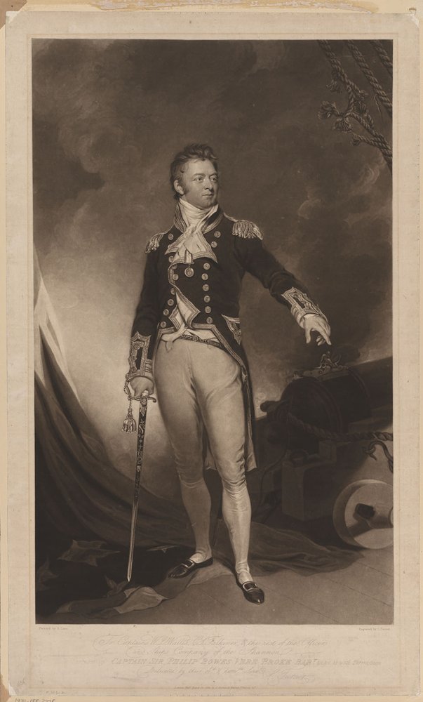 Sir Philip Bowes Vere Broke 1776-1841, 1816 door Samuel Lane