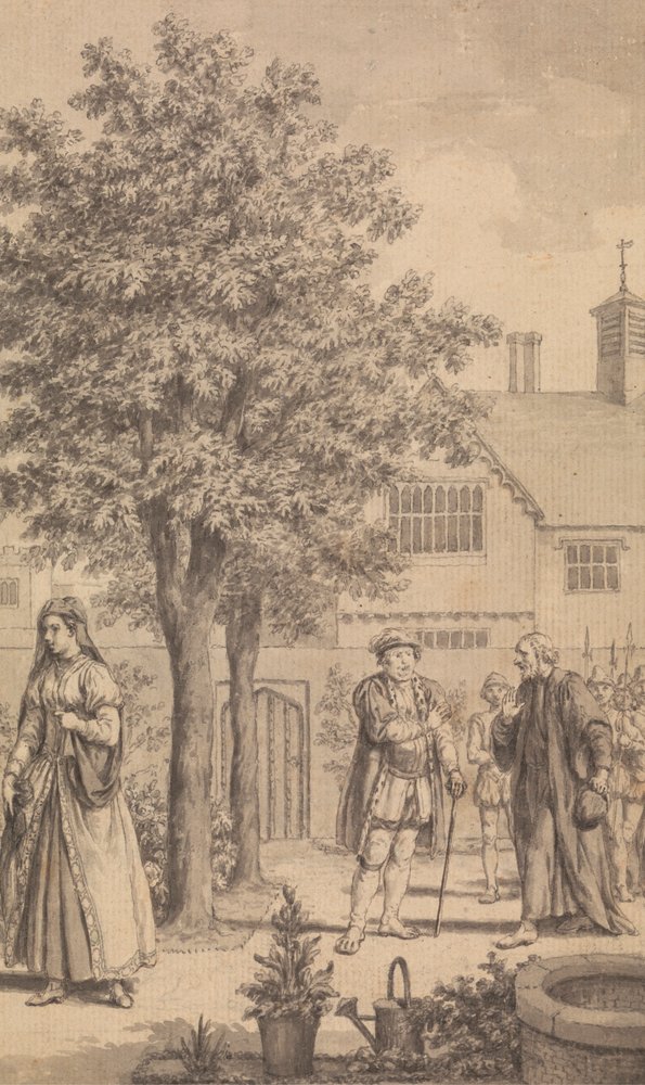 Catherine Parr, Henry VIII en Bisschop Gardner door Samuel Wale