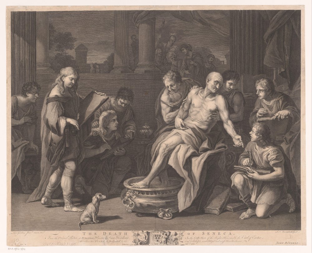 Dood van Seneca door Simon François Ravenet (le vieux)