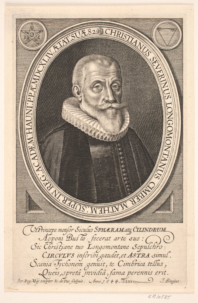 Professor Christen Sørensen Longomontanus door Simon de Pas