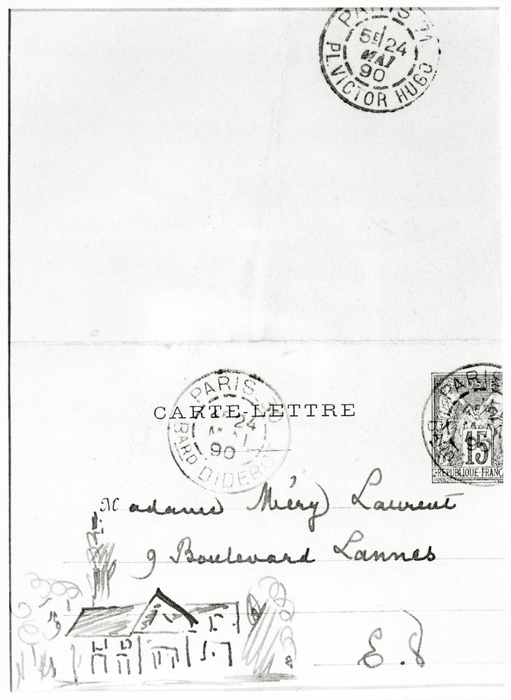 Envelop met tekeningen van Stéphane Mallarmé aan Méry Laurent, 1890 door Stephane Mallarme