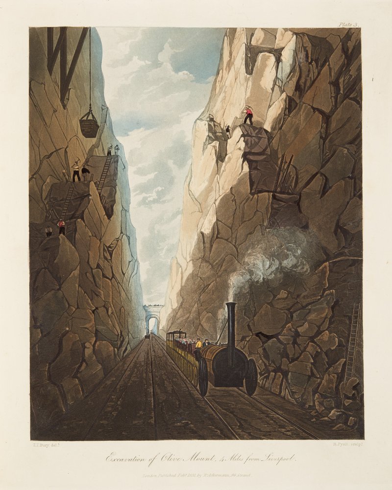 Opgraving van Olive Mount, 4 mijl van Liverpool, 1831 door Thomas Talbot Bury