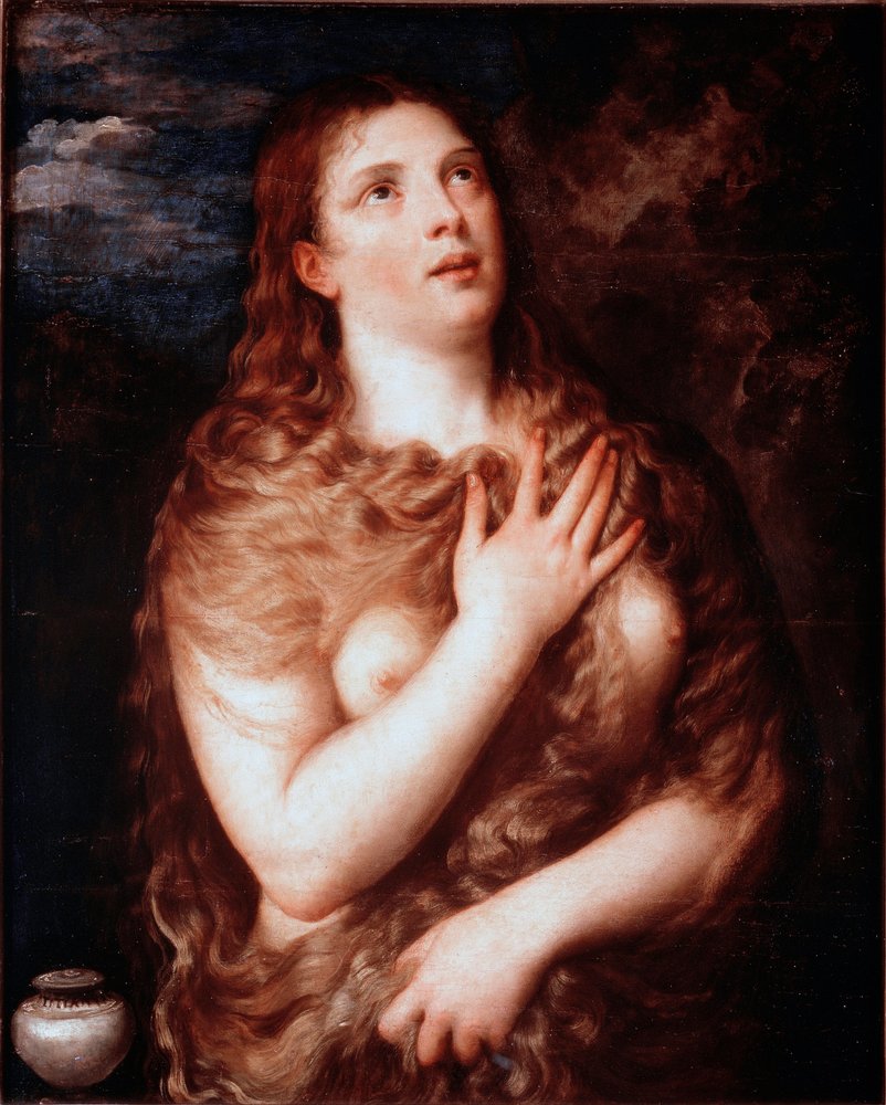 Boetvaardige Maria Magdalena door Titian (c.1488-1576)