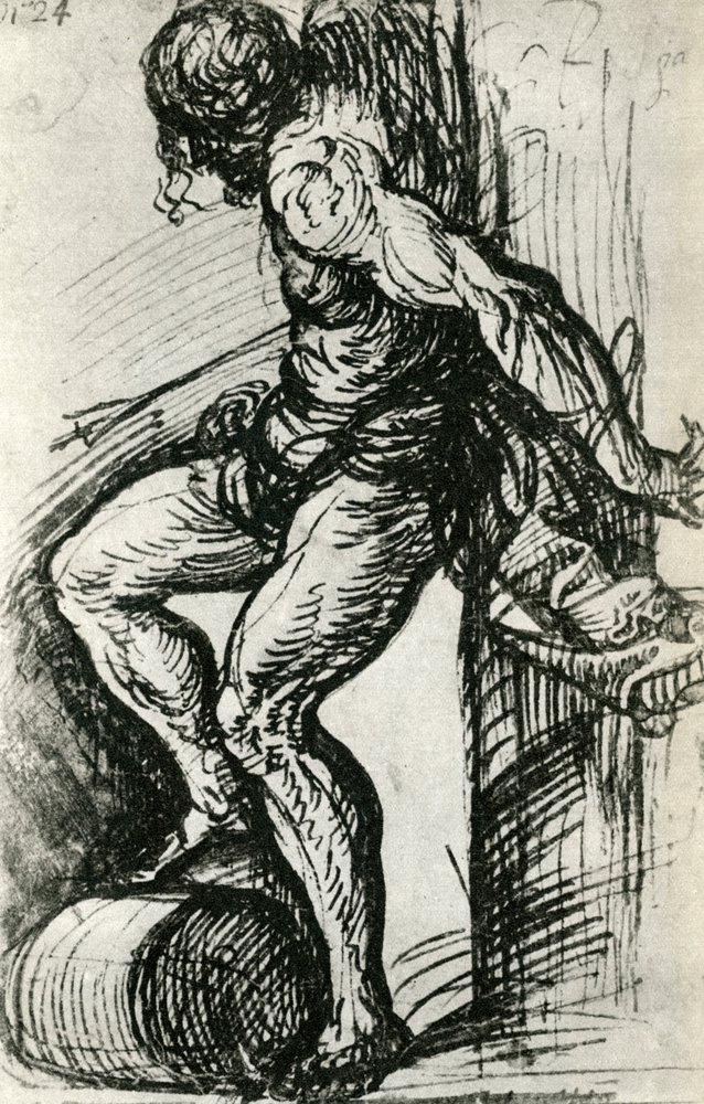 Schets voor de St. Sebastian, ca. 1518, 1937 door Tiziano Vecelli
