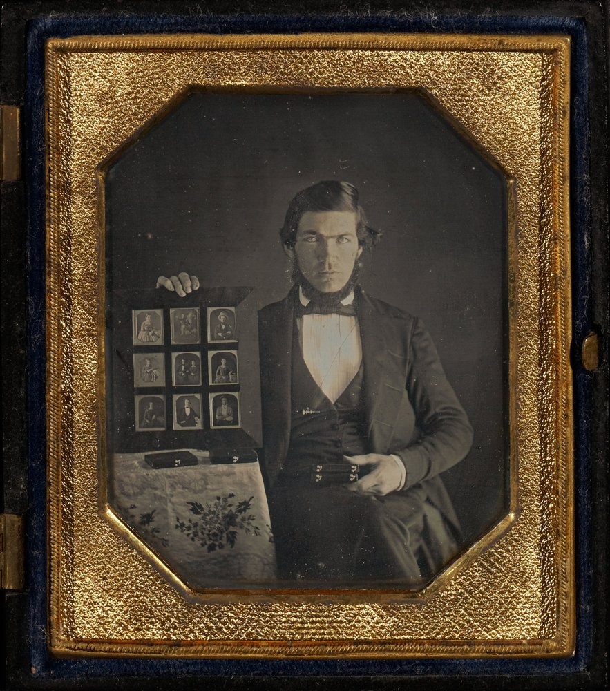 Portret van een niet-geïdentificeerde daguerreotypist door Unbekannt Unbekannt