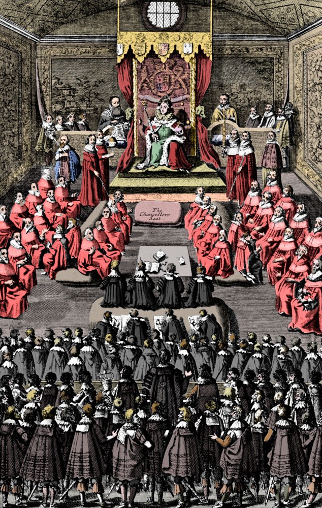 Koningin Elizabeth I in het Parlement, 16e eeuw, ca. 1902-1905 door Unbekannt