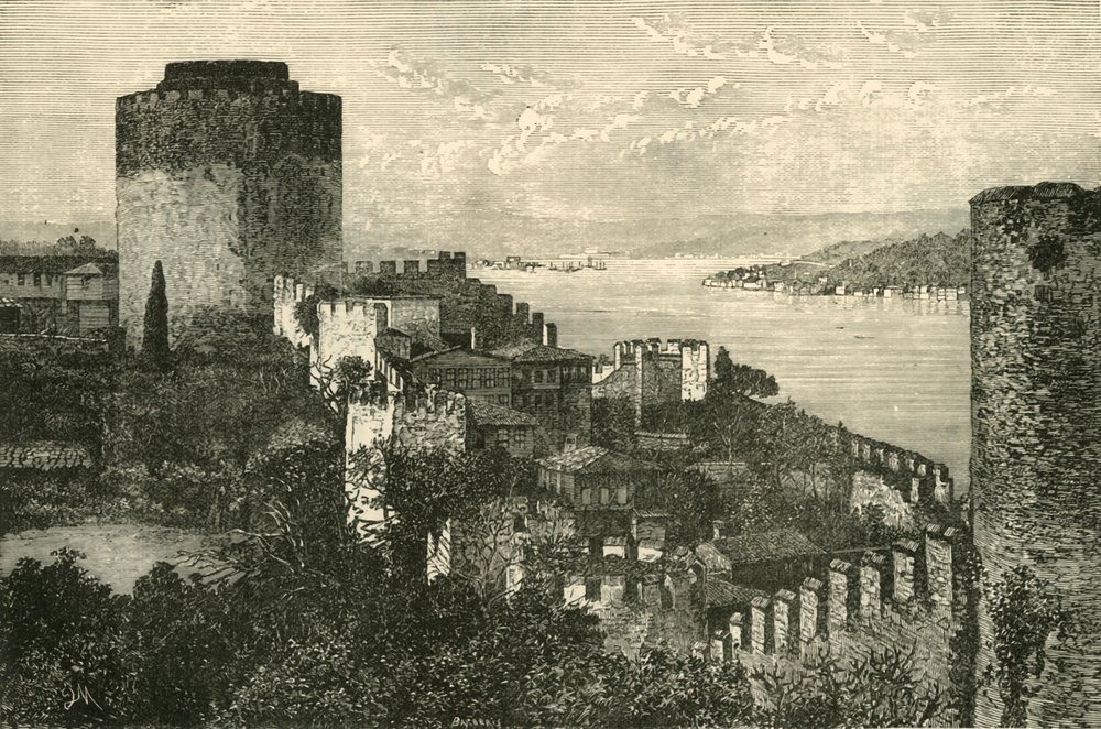Uitzicht op de Bosporus: Het Kasteel van Europa door Unbekannt