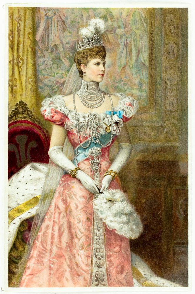 Alexandra, prinses van Wales, ca 1900 door Unknown Artist