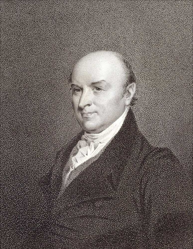 Portret van John Quincy Adams (1767 - 1848), zoon van President John Adams en President van de Verenigde Staten (1825 - 1829). Gravure 19e eeuw door Unknown artist