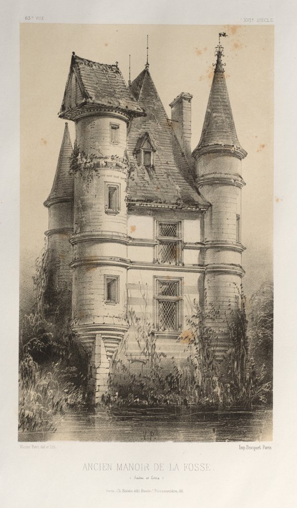 Oud landhuis van La Fosse (Saône et Loire) door Victor Petit