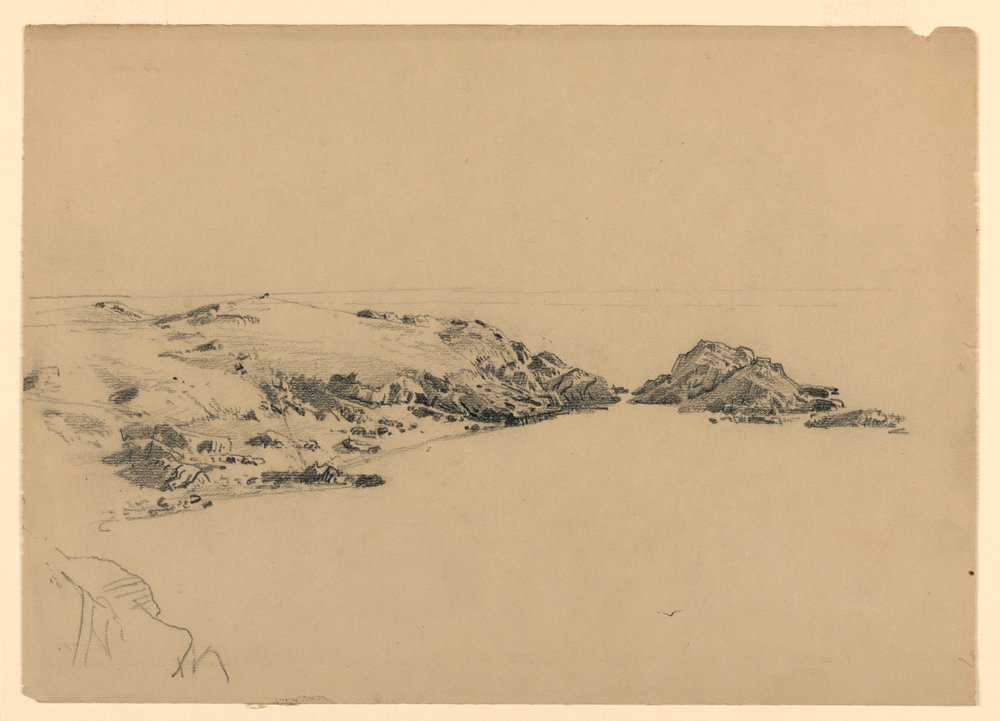 Studie van de kust, Rhode Island door William Trost Richards