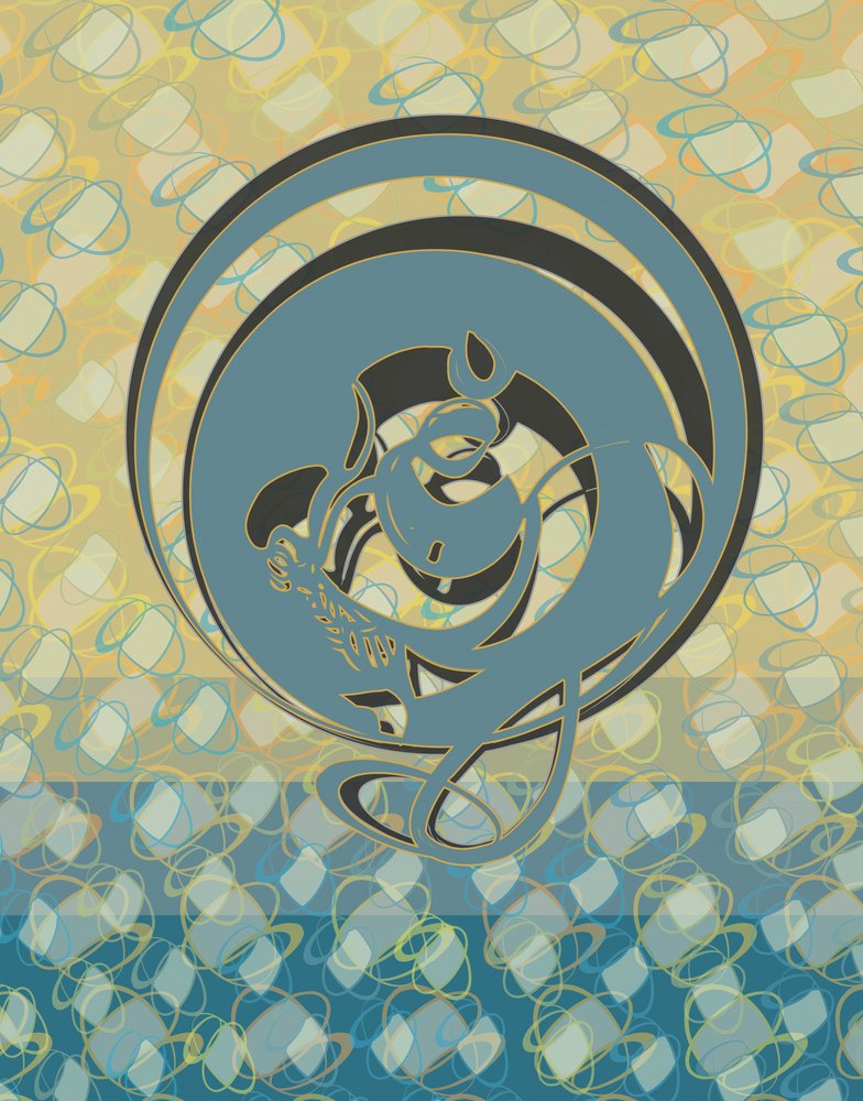 Elegante Blauwe Draak door Alejandra Winkhaus