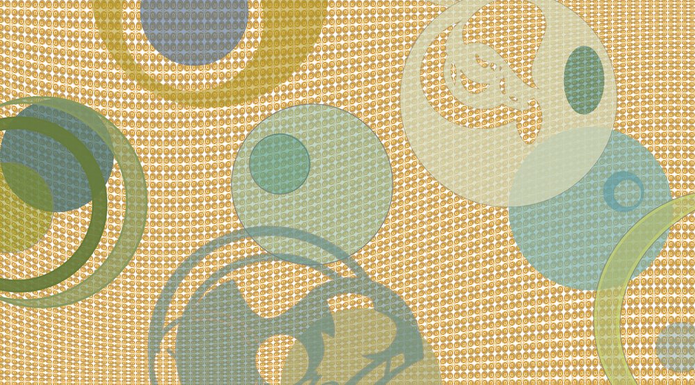 Overlappende abstracte cirkels door Alejandra Winkhaus