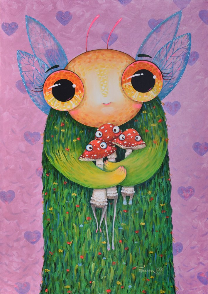 Grappige paddenstoelvriend door Aleksandra Paranchenko