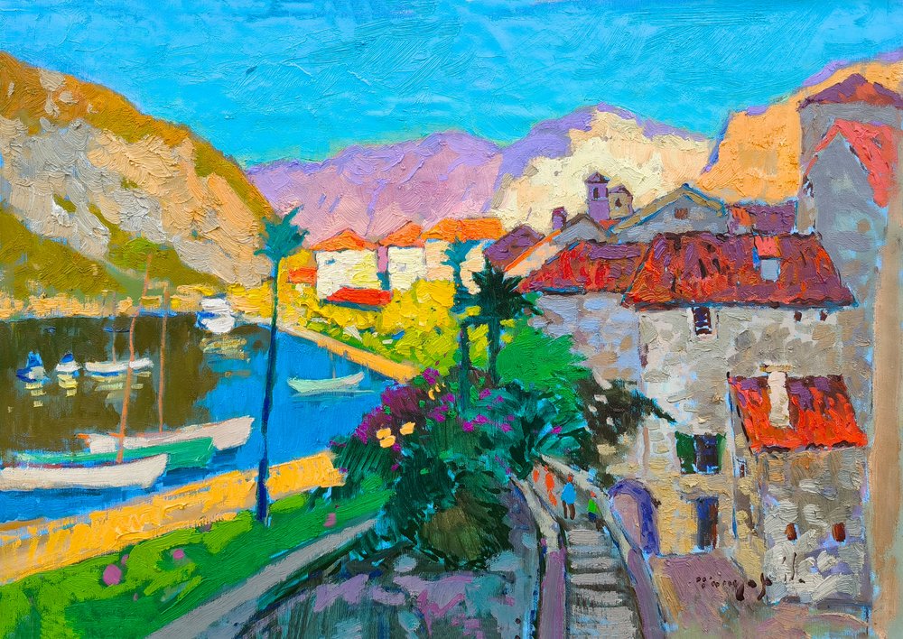 Kleurrijk mediterraan dorp door Alexander Shandor