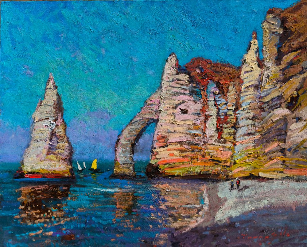 De kliffen van Étretat en de zeeboog door Alexander Shandor