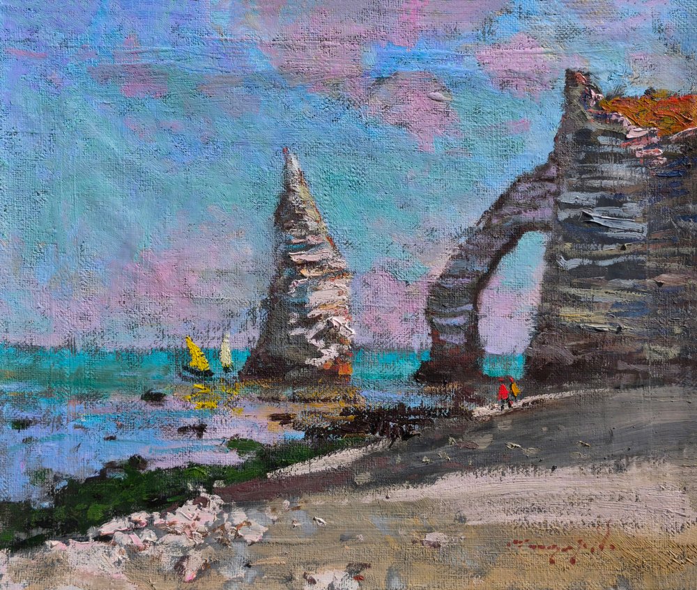 De kliffen en de boog van Étretat door Alexander Shandor