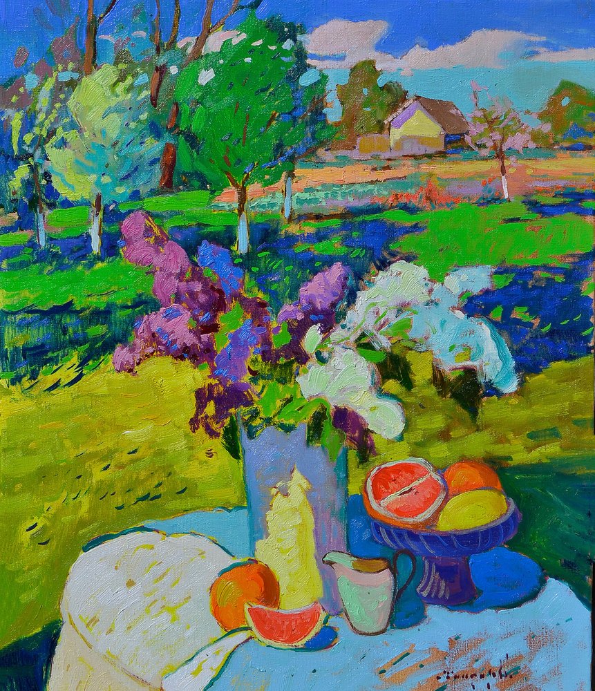 Stilleven in de lentetuin door Alexander Shandor