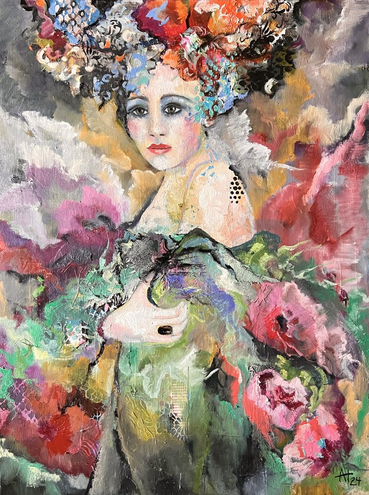 Etherisch bloemenportret door Alexandra Higgins