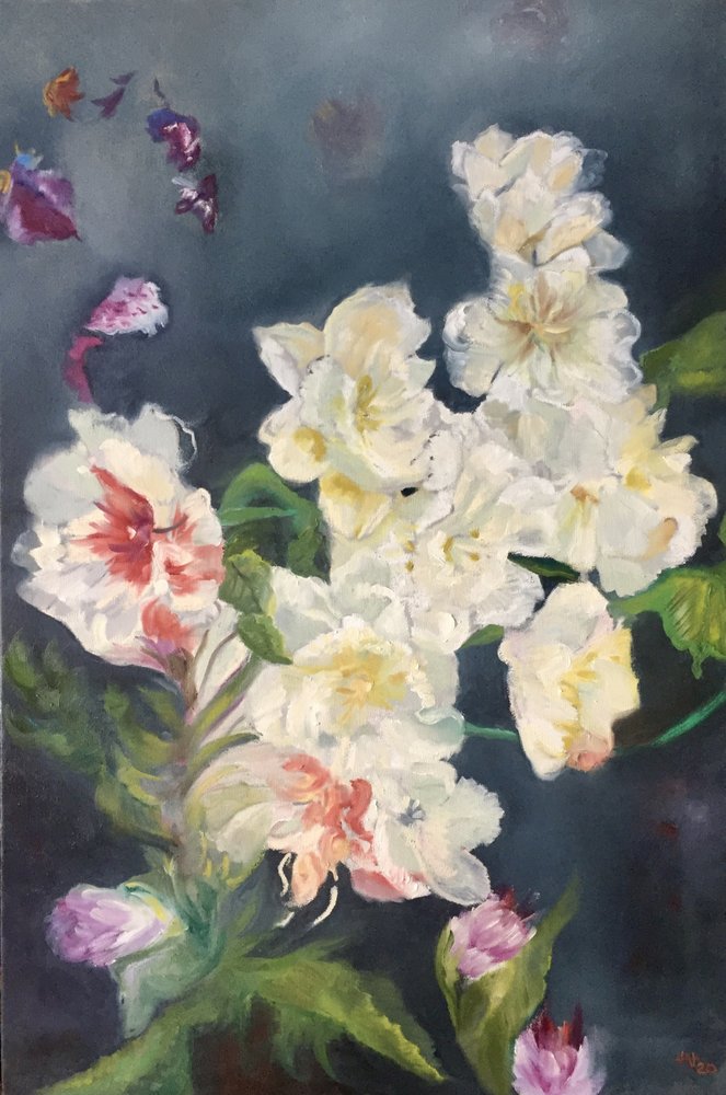 Zachte witte bloesems door Alexandra Higgins