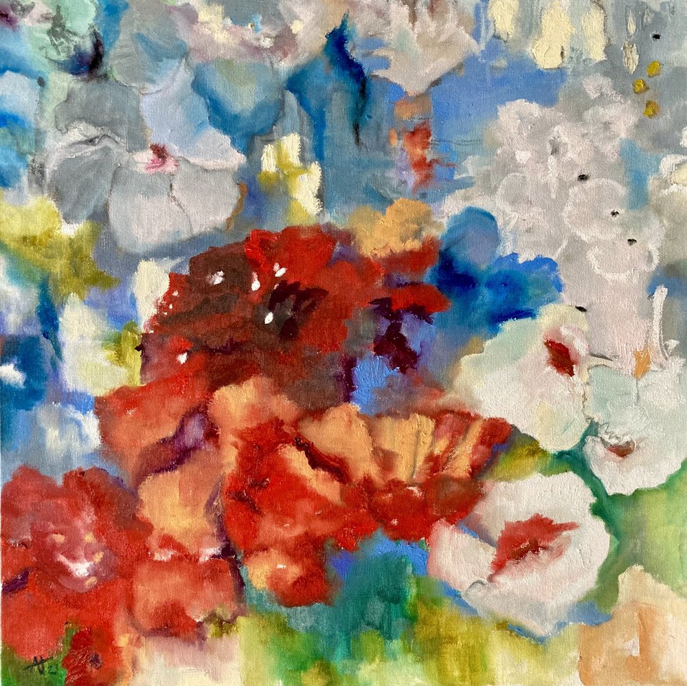 Levendige abstracte bloemen door Alexandra Higgins