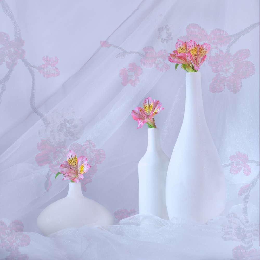 Elegante roze bloemen door Alice Sheng