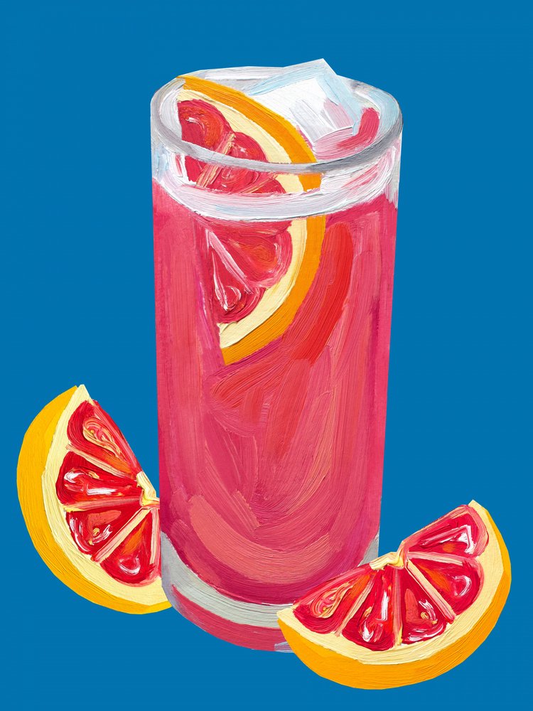 Roze grapefruitcocktail door Alice Straker