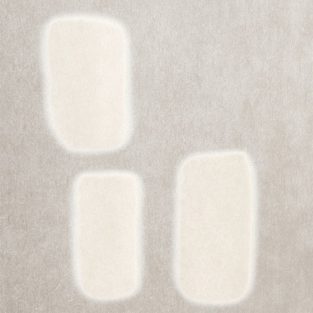 Crèmekleurige vormen met textuur door Alma