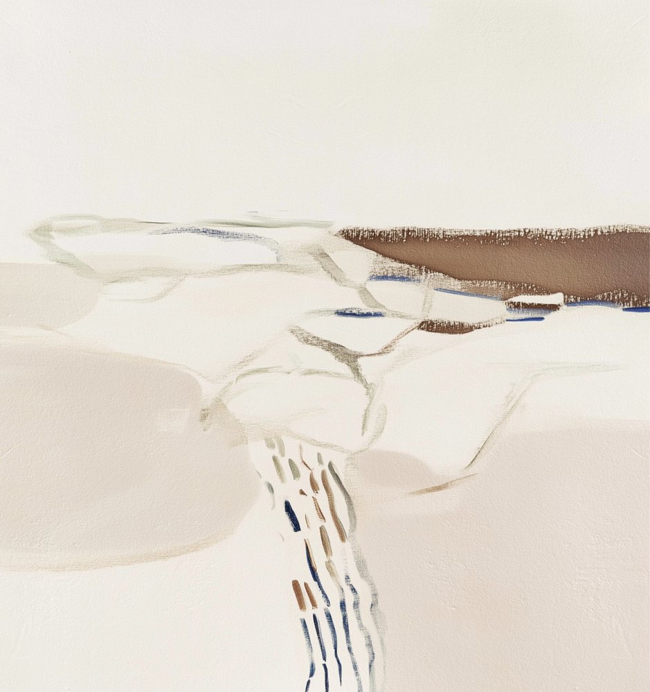 Aards, abstract landschap door Alma