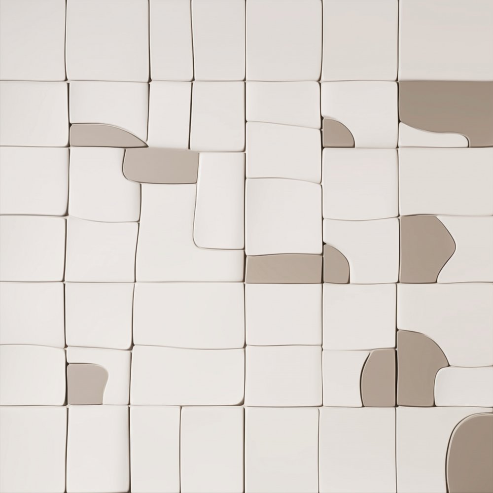 Neutraal geometrisch reliëf door Alma