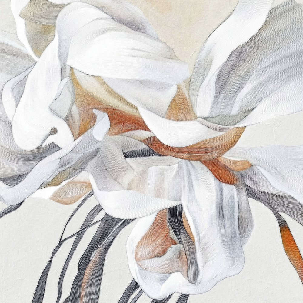 Zacht bloemig abstract door Alma